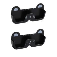 롤링페이퍼 벽에 붙이는 안경거치대 안경걸이 안경보관함, 4개, 블랙