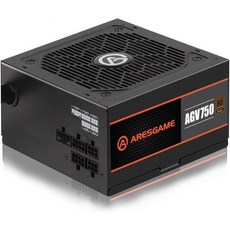 ARESGAME 파워서플라이 750W 전원 공급 장치 80개 이상의 브론즈 인증 세미 모듈러 ATX PSU, AGV750