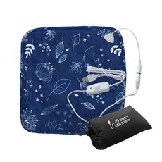 HANIL 1人花園雙面USB電動坐墊收納袋, 花園海軍 USB