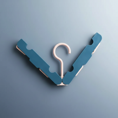 칼레오 여행용 접이식 옷걸이 휴대용 캠핑용 속옷 행거, 네이비 블러시