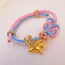 儒家寶寶 純金9999 飛馬獨角獸 編織手繩 彌月滿月禮 寶寶黃金手繩