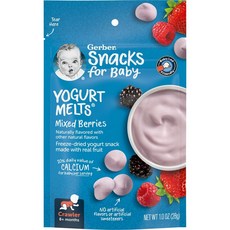 Gerber Graduates Yogurt Melts 8개월 이상 혼합 베리 28g(1.0oz) Gerber (거버), 1개, 28g