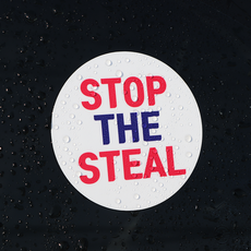 스탑더스틸 스티커 STOP THE STEAL 차량용 스티커, 1개, 화이트 8cmx8cm