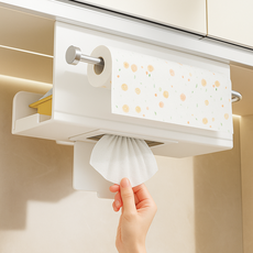 새로하 뽑아쓰는 키친타올 주방 키친타올 주방용품 행주걸이 키친타올걸이 키친타올 걸이, 1개, 화이트