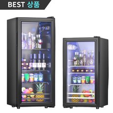 이지쿨링 미니 쇼케이스 냉장고 업소용 술냉장고 소주 맥주 가정용 술장고 음료수, 58L소형(백색등)