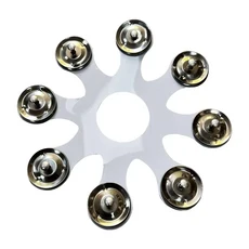 드럼 심벌즈 하이 햇 탬버린 벨 타악기, 02 흰색