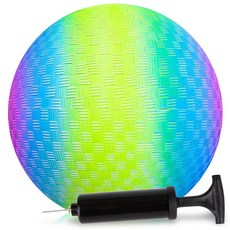 ArtCreativity 핸드 펌프가 있는 아동용 무지개 놀이터 공 뒷마당 공원 및 해변 야외 재미를 위한 탄력 있는 22.9cm(9인치) 킥볼 아름다운 색상 남아 및, ArtCreativity 핸드 펌프가 있는 아동용 무지