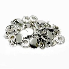 똑딱이 액세서리 압력 똑단추 공예 펀치 바느질 재킷, 1개, 12.5mm633/공구O실버(철)10세트