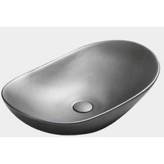 카운터 세면대 세라믹 욕실 화장실 손 세정대 대야, 1개, 블랙 중형 화분