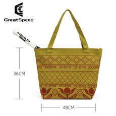 GreatSp 여성 테니스 라켓 가방 대용량 토트 스쿼시 배드민턴 Padel Pi leball 숄더, Type D