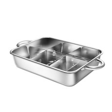 까사베니 인덕션 디바이더 스텐 사각 냄비, 308mm, 1개