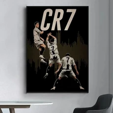 CR7 축구 포스터 거실 바에 대 한 멋진 벽 스티커 빈티지 장식 그림 중간, 08 1, 08 1