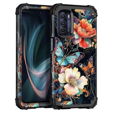 Miqala 모토 G 5G 2026용 케이스 야광 3중 튼튼한 충격 방지 전신 보호 하드 플라스틱 범퍼+부드러운 실리콘 보호 케이스 모토로라 모토 G 5G 2026용 딥