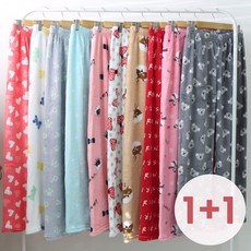 겨울 극세사 밍크수면 잠옷바지 2종세트 따뜻하고 편안한 홈웨어 팬츠