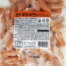 문어 모양 비엔나 눈입 버전 냉동 1kg 소시지 소세지, 1개, 1g