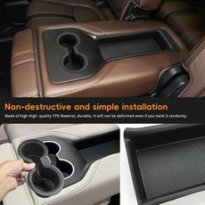 Auovo 2023 2024 2025 혼다 파일럿 액세서리와 호환되는 후면 컵 홀더 인서트 및 오거나이저 트레이 (8 좌석 버전) 자동차 맞춤형 실리콘 센터 콘솔 컵 홀더 인서, Auovo 2023 2024 2025 혼다 파일럿 액세