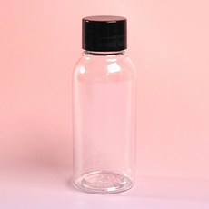 투명 PET 소분 공병 50ml 블랙캡 (5개 1세트)