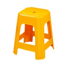 [공룡플라스틱] 야외용 플라스틱 간이의자 에덴사각의자 1개, 노랑