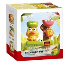 現貨 隔日到貨 洗澡玩具 嬰兒童戲水玩具 吸盤轉轉樂 萌鴨水車 浴室花灑 寶寶玩具 互動玩具 嬰兒沐浴神器, 1個, 四合一噴水玩具【小黃鴨電商盒】, 黃色