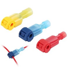 T형 전기 케이블 커넥터 40Pcs(20Set) 퀵 스플라이스 와이어 터미널 압착, 블루