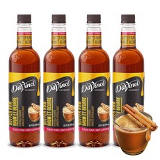 DaVinci Gourmet 바나나 브레드 시럽 75.4ml(25.4액량 온스) (1팩), 25.4액량 온스 (4팩), 버터 럼