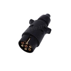 유럽식 미국식 7핀 13핀 트레일러 트랙터 캠핑카 카라반 하네스 플러그 소켓 테일라이트, 유럽_7핀 플라스틱(플러그)