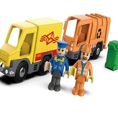 유아 수동 청소차와 우편차 교구 미니카 감각 pck+3853IM