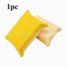 1Pcs 자동차 유리 대형 초흡수성 청소 스펀지 와이프 부직포 양면 플리스-스틱리스 이함, 02 Yellow 1pc