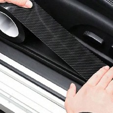 내구성 충격흡수 자동차 보호스티커 문짝 주차 긁힘방지 접착식 측면보호 카본무늬, 1개, 3mx10cm