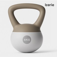 고급형 소프트 케틀벨 두꺼운 실리콘 베이스 미끄럼방지 케틀벨 여성용 안전 운동기구, 1개, 6kg, 화이트