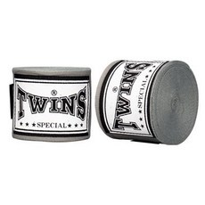 古川小夫 TWINS 拳擊手綁帶 BOXING Hand Wraps手綁帶 微彈性 灰, 5米, 1個