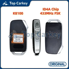 쿠쿠스토어 TopCarkey K8000 Q5300 원래 키 ID4A 칩 433MHz Stonic KX3 2019-2023, 01 K8100 ID4A