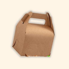 (수담스토어) 손잡이 쿠키박스 크라프트 포장상자 구디백 소 115 85 80mm