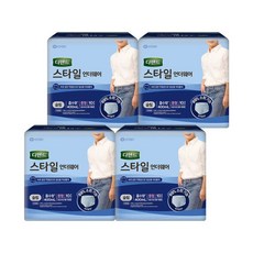 (남성용 중형) 디펜드 스타일 언더웨어 슬림핏 성인용 환자용 일회용 기저귀 요실금팬티 어른기저귀 변실금 위생패드, 중형, 10개입, 4개