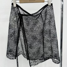 스타일링 스커트 레이어드 오버핏 92cm 파티룩 봄 트임 블랙 프리사이즈 시스루 벌룬 65
