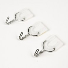 소품걸이 접착식 벽걸이 고리 후크, 화이트, 화이트