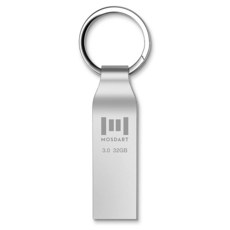 MOSDART 방수 32GB USB2.0 플래시 드라이브 FAT32 금속 메모리 스틱 키체인 포함 시스템 뒷면 데이터 스토리지 타이탄 그레이, 실버