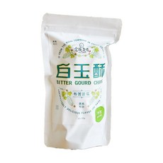 【宏展農場】鹽味/胡椒/芥末口味 白玉酥(80g/包) 新鮮白玉苦瓜製作 苦瓜酥 甘甜不苦 蔬菜脆片 高鐵商務艙指定點心, 1個, 芥末白玉酥
