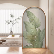 北歐實木移動屏風隔斷，客廳玄關臥室遮擋裝飾，現代簡約風水座屏, 1個, 樟子松80*180CM