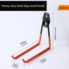 차고 보관 유틸리티 후크 정원 정리함 강철 벽 마운트 후크(유형 O 원형 물결 모양주황색), 04 D