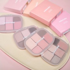 [멀티파레트] 웨이크메이크 소프트 쉬어 멀티 팔레트 6.4g 베이스 음영 아이부터 치크 하이라이터까지 한번에 다 부드럽게 밀착 지속력 발색력 좋음 데일리 라인, 1개, 08스틸핑크