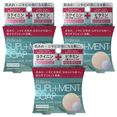Pelican 서플리먼트 페이셜 케어 솝, 80g, 3개입