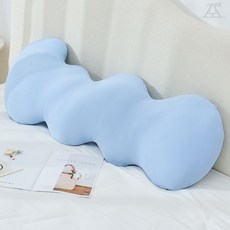 JHA家居 冰絲涼感長條枕 人體工學設計 可拆洗 100x48公分, 【冰絲款】淺藍-涼而不冰冬季也適用,長：100cm 寬：48cm（超取1件）