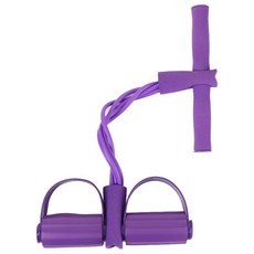 腳蹬腳踏運動彈力拉力繩 (瑜珈健身), 紫, 櫻花粉, 1個