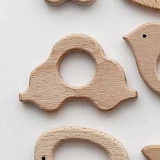 마크라메 DIY 재료 동물 모양 우드 장식 부자재, 자동차, 10개