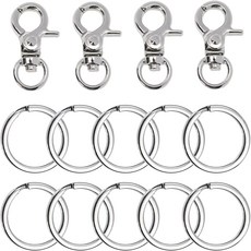 개 태그 클립 펜타 엔젤 4Pcs 애완동물 ID 이름 버클 고양이 강아지 목걸이 및 하네스용 10Pcs 키 링 포함, 1개