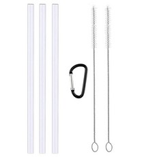 HiVisible 엑스트라 롱 빨대 클리너 브러시 6개 - 금속 세트 재사용 가능한 빨대를 위한 클리닝 315698, 하이드로플라스크 빨대 3개