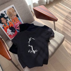 Yellwel 여성 여름 반팔 티셔츠 슬림핏 DJP