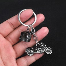 키링 남자를위한 레트로 오토바이 키 멋진 열쇠 펜던트 홀더 승마 색 고리 야외 체인 금속 3 액세서리 기관차 헬멧 가방, bla