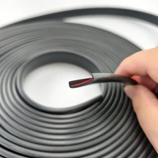 1PC 10m/393.7inch 자체 접착 엣지 밴딩 테이프 가구 목재 보드 캐비닛 보호대 U자형 실리콘 고무, 01 검정색